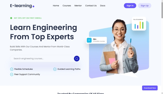 E-learning screenshot