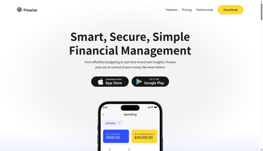 Finwise screenshot