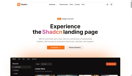 shadcn-landing-page screenshot